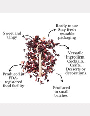 Dried Hibiscus Petals - 12+ Month Shelf Life | Zero Waste Cocktail Garnish